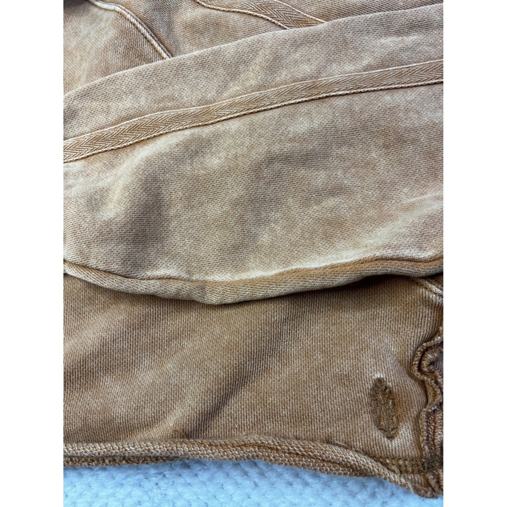 Free People Movement Cropped Pullover Sweatshirt Washed Amber Collared Size M - Picture 8 of 8